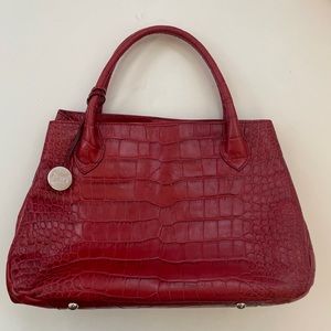 Stunning Furla Red Croc Embossed Leather Purse